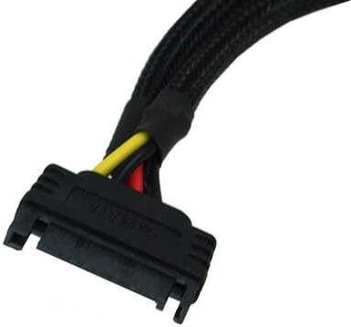Produktbild Phobya SATA Strom Y-Kabel SATA Buchse an 2x SATA Stecker 15cm Sc