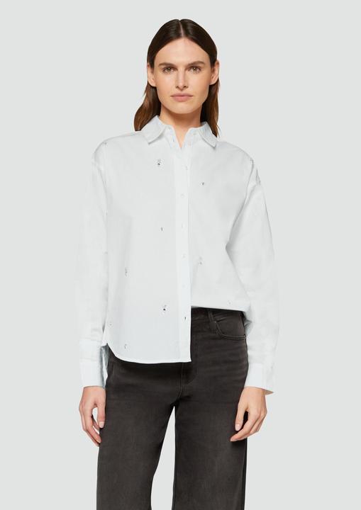 Image du produit S.Oliver Bluse Baumwollbluse mit Schmucksteinen (34)
