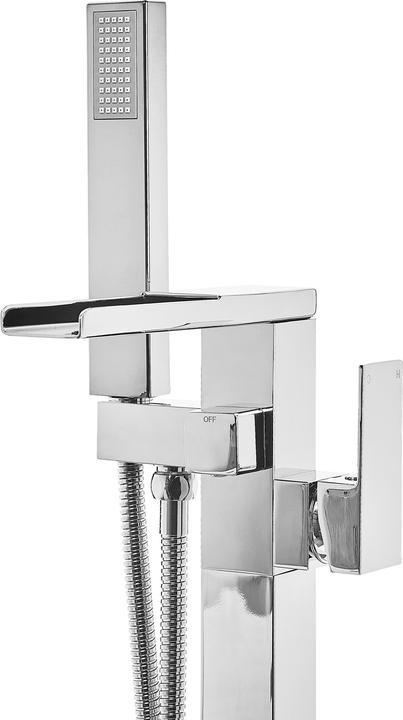 Actual product image Beliani Freestanding bath mixer brass silver BOYOMA