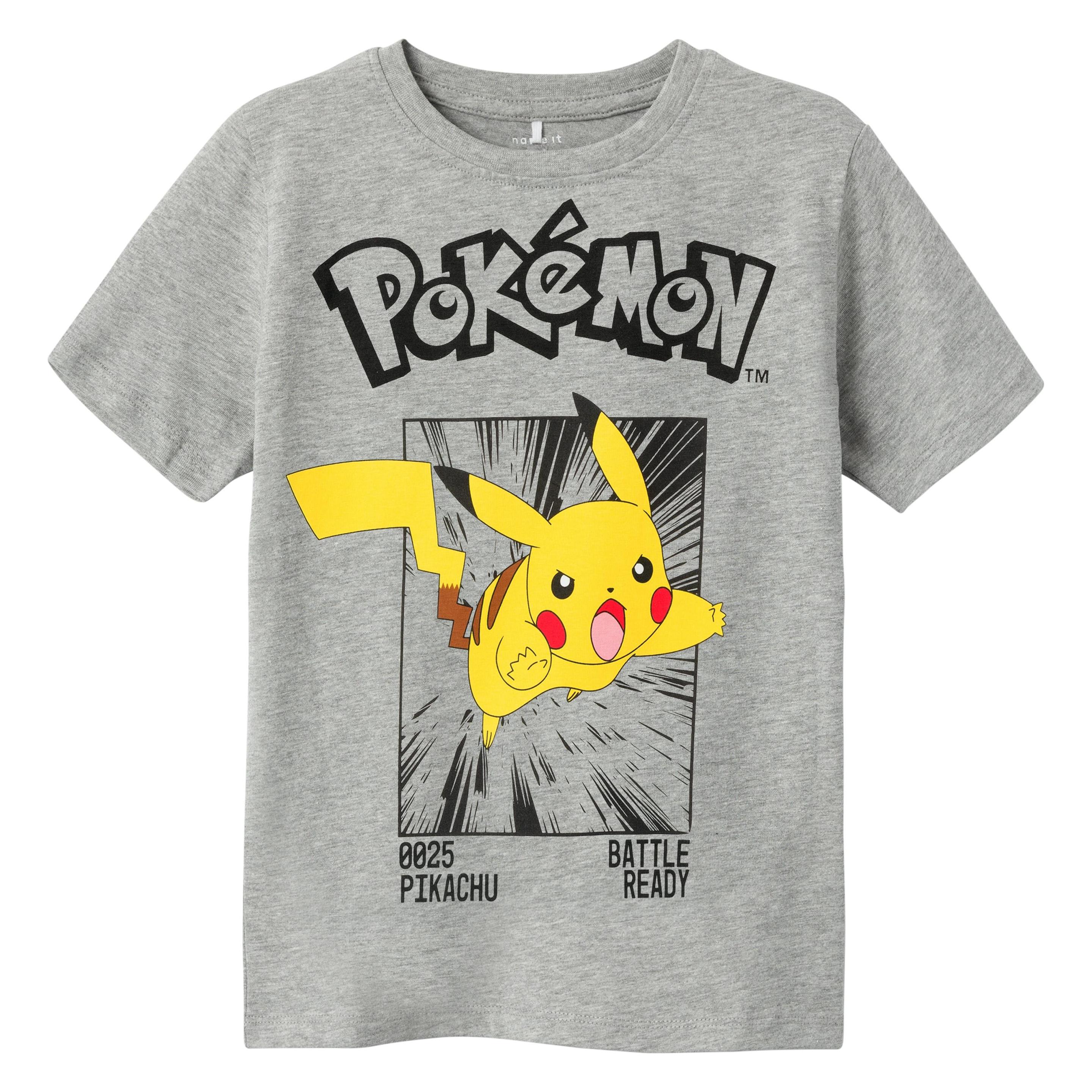 Name It, Jungen, Shirts, Nkmnoisi Pokemon Ss Top Noos Bfu, Grau, (134, 140)