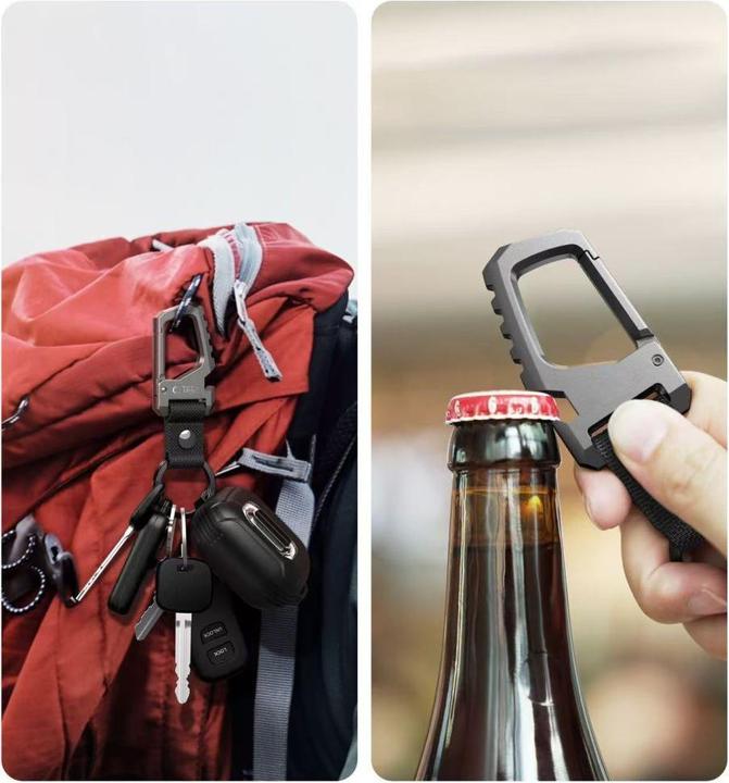 Produktbild Tech-Protect Slidelock Karabiner Schlüsselanhänger Gunmetal