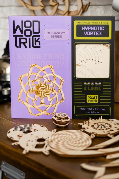 Immagine prodotto Wood Trick Vortice ipnotico - Kit di costruzioni in legno 3D
