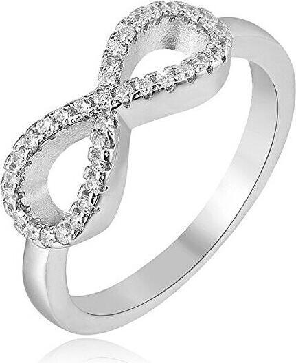 Actual product image Beneto Silver ring Infinity AGG208 - Circuit: 50 mm (L) (50)