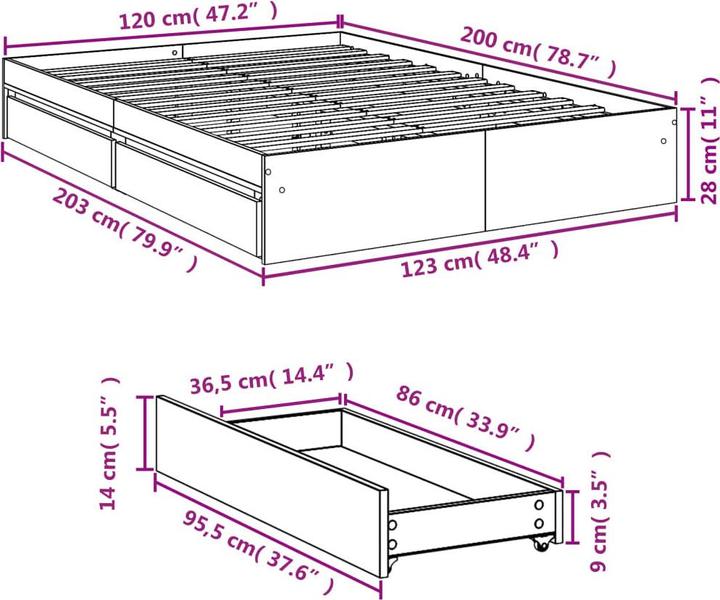 Actual product image VidaXL Khai (120 x 200 cm)