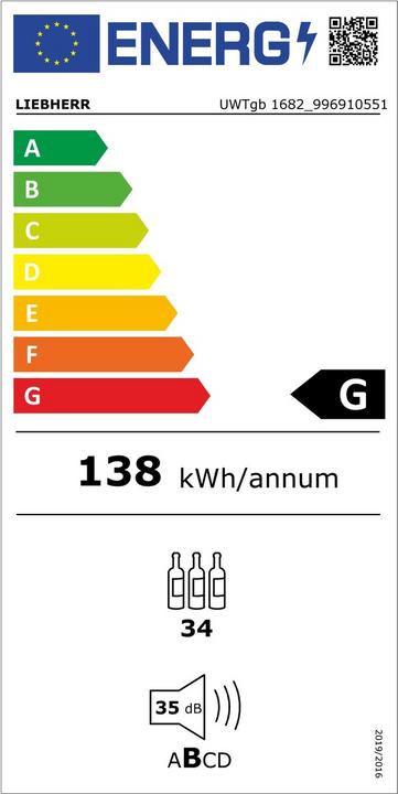 Label énergétique Liebherr Liebherr-Unterbaubarer Weintemperierschrank-UWTgb 1682-26-091609651
