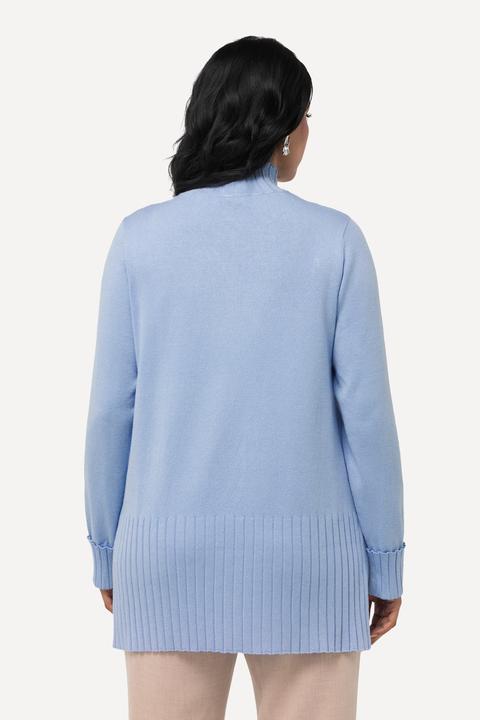 Produktbild Ulla Popken Pullover, gerippter Stehkragen, Langarm (50, 52)