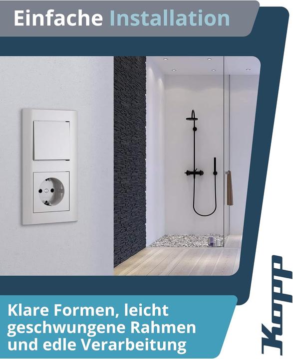 Produktbild Kopp Einsatz Ausschalter, Wechselschalter ATHENIS Reinweiss (RAL 9010) 587629085