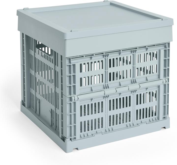 Produktbild HAY - Colour Crate Kunststoffdeckel Square & Cube M (Staubblau)