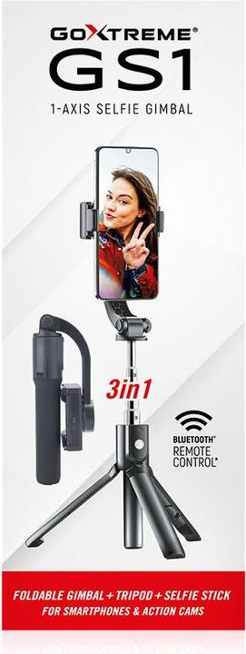 Produktbild Easypix GoXtreme GS1 1-AXIS Selfie Gimbal für Smartphone (Actionkamera, Smartphone, 0.30 kg)