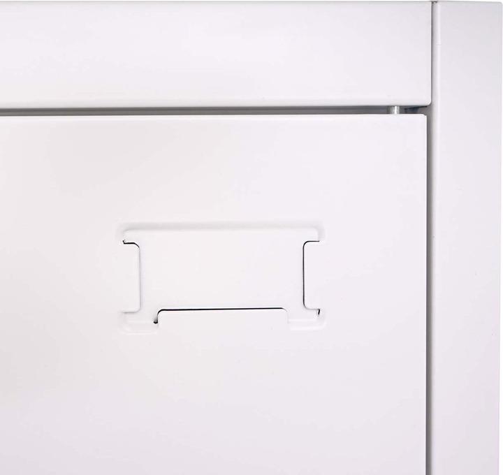 Actual product image Mendler Filing cabinet, steel cabinet Office cabinet, 2 doors 185x90cm white (90 x 40 x 185 cm)