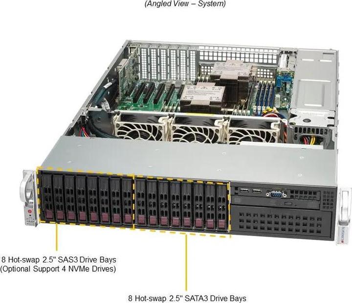 Actual product image Supermicro Barebone SuperServer SYS-221P-C9R, processor family