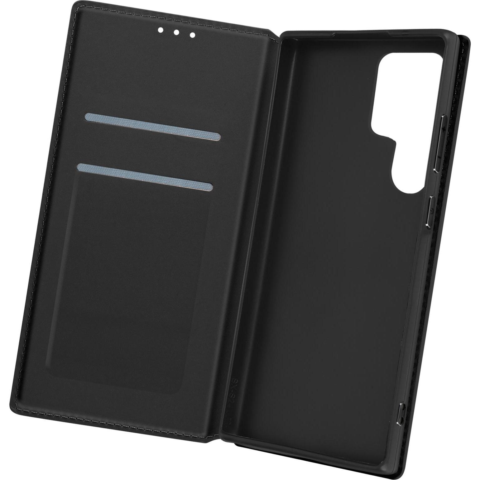 Avizar Classic Edition, Backcover mit Magnetklappe Series (Samsung Galaxy S24 Ultra), Smartphone Hülle, Schwarz