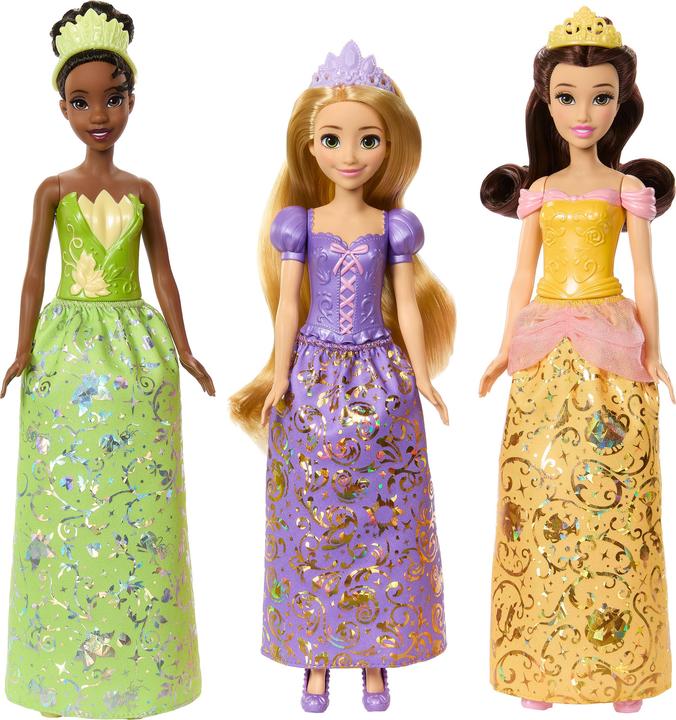 Actual product image Mattel Disney Princess Fashion Doll 7-Pack with Accessories, Story Sparkle Princess, Inspired by Movies