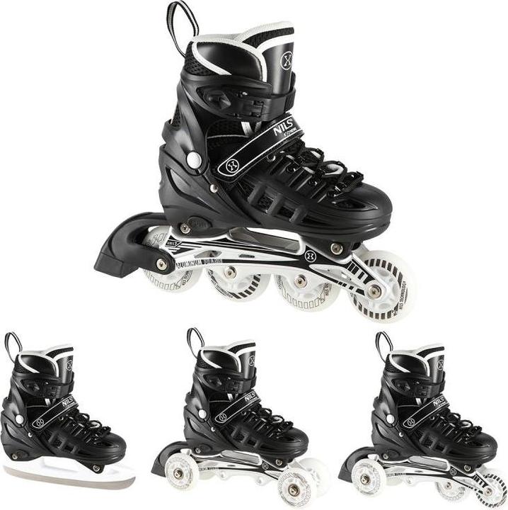 Immagine prodotto Nils NH10905 4in1 LED NERO TAGLIA M. M(35-38) PATTINI INLINE CON DIM. LAMA DA HOCKEY ESTREMA (35, 36, 37, 38)