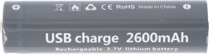 Produktbild AccuCell Rundzelle 18650, Li-ion, 3,7V, 2600mAh, 9,6Wh, mit USB-C Charging Port (1 Stk., 18650, 2600 mAh)