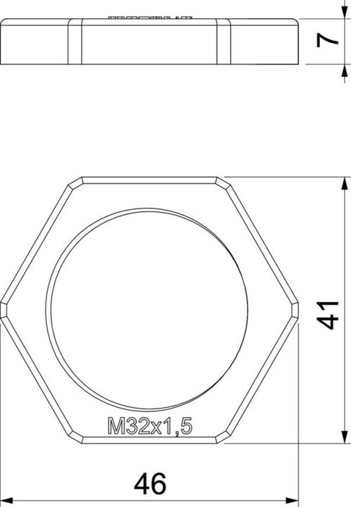 Actual product image OBO Bettermann Locknut