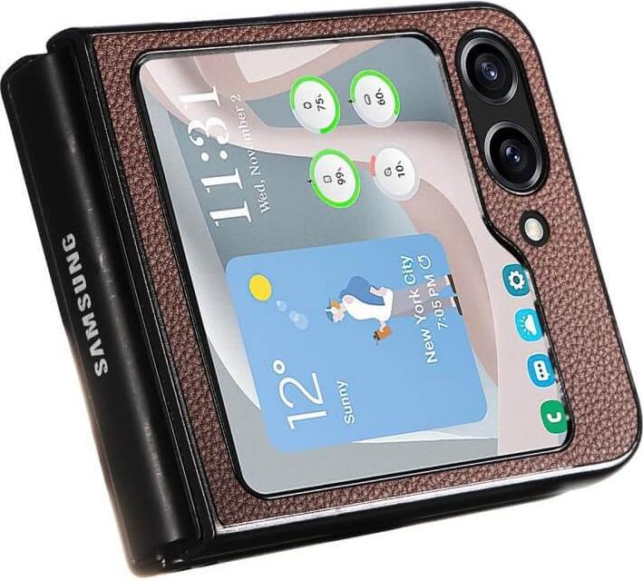 Produktbild Cover-Discount Galaxy Z Flip5 - Hybrid Schutzhülle braun (Samsung Galaxy Z Flip5)