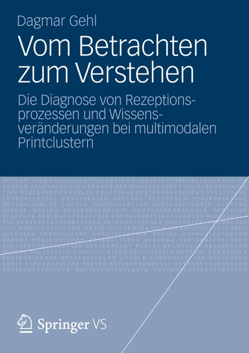 Produktbild Vom Betrachten zum Verstehen (Deutsch, Dagmar Gehl, 2013)