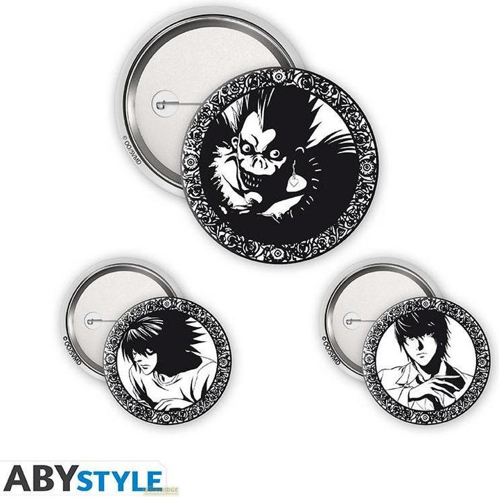 Immagine prodotto ABYstyle DEATH NOTE - Badge Pack - Light, L & Ryuk