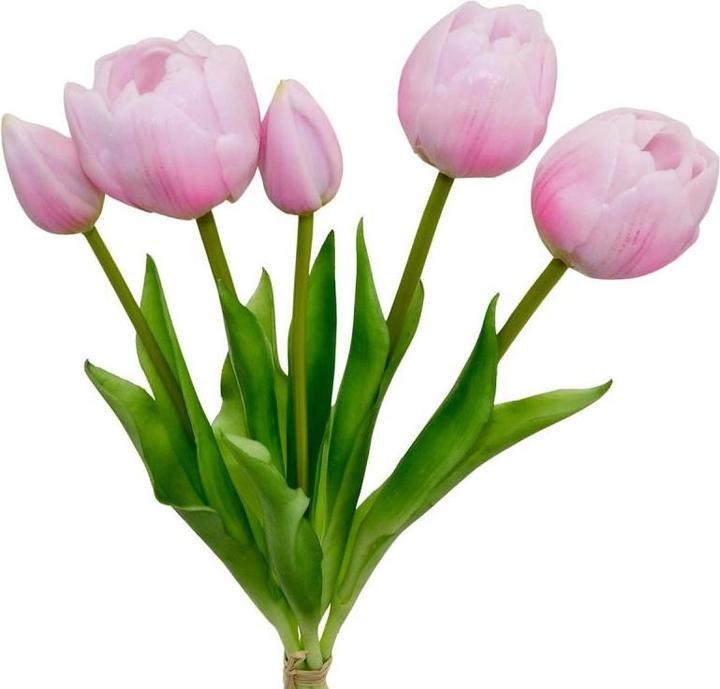 Produktbild Saska Garden Bukiet 5 Tulipanów Piwoniowych Różowych 39cm Jak żywych Dekoracja Wiosenna