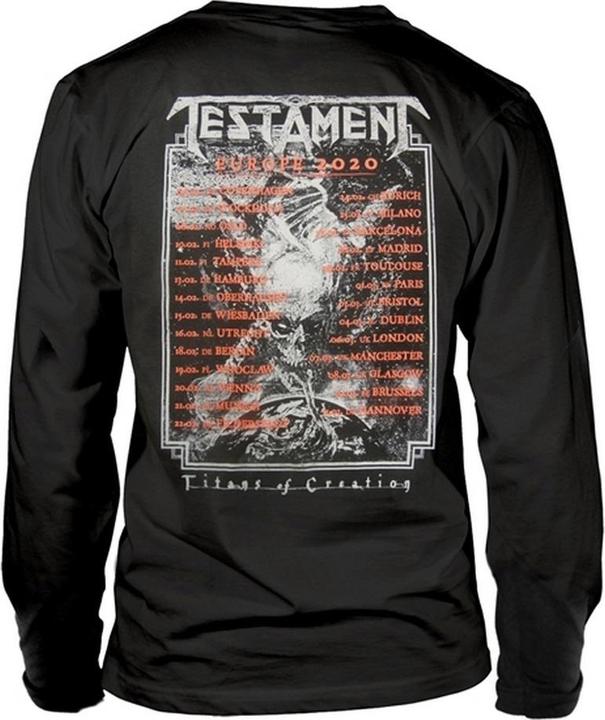 Immagine prodotto Testament Maglietta da adulto Titans Of Creation Europe 2020 Tour (S)