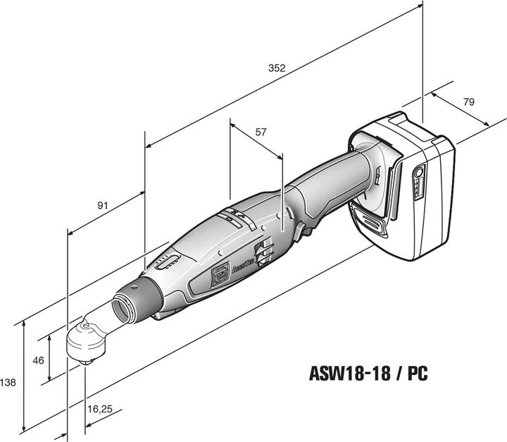 Image du produit Fein Visseuse sans fil de précision, forme coudée, jusqu’à 18 Nm ASW 18-18 PC