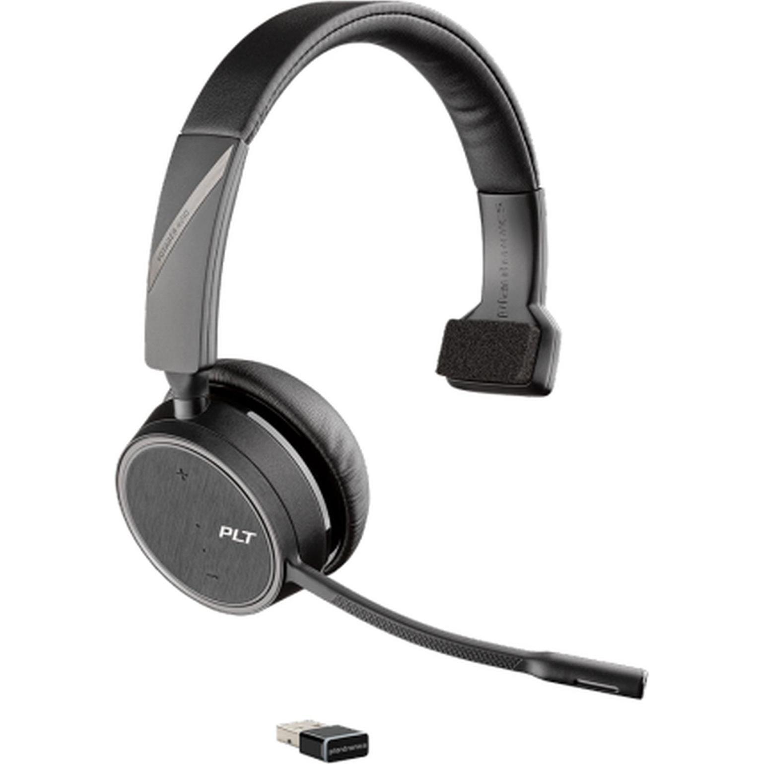 Poly Voyager 4210 (Kabellos, USB-A, Avaya, Cisco, Microsoft Teams), Office Headset, Schwarz