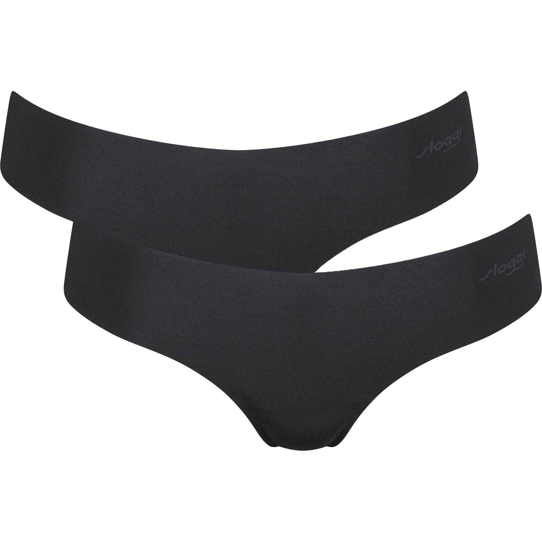 Sloggi, Damen, Unterhosen, Zero, Schwarz, (XS, 2er Pack)