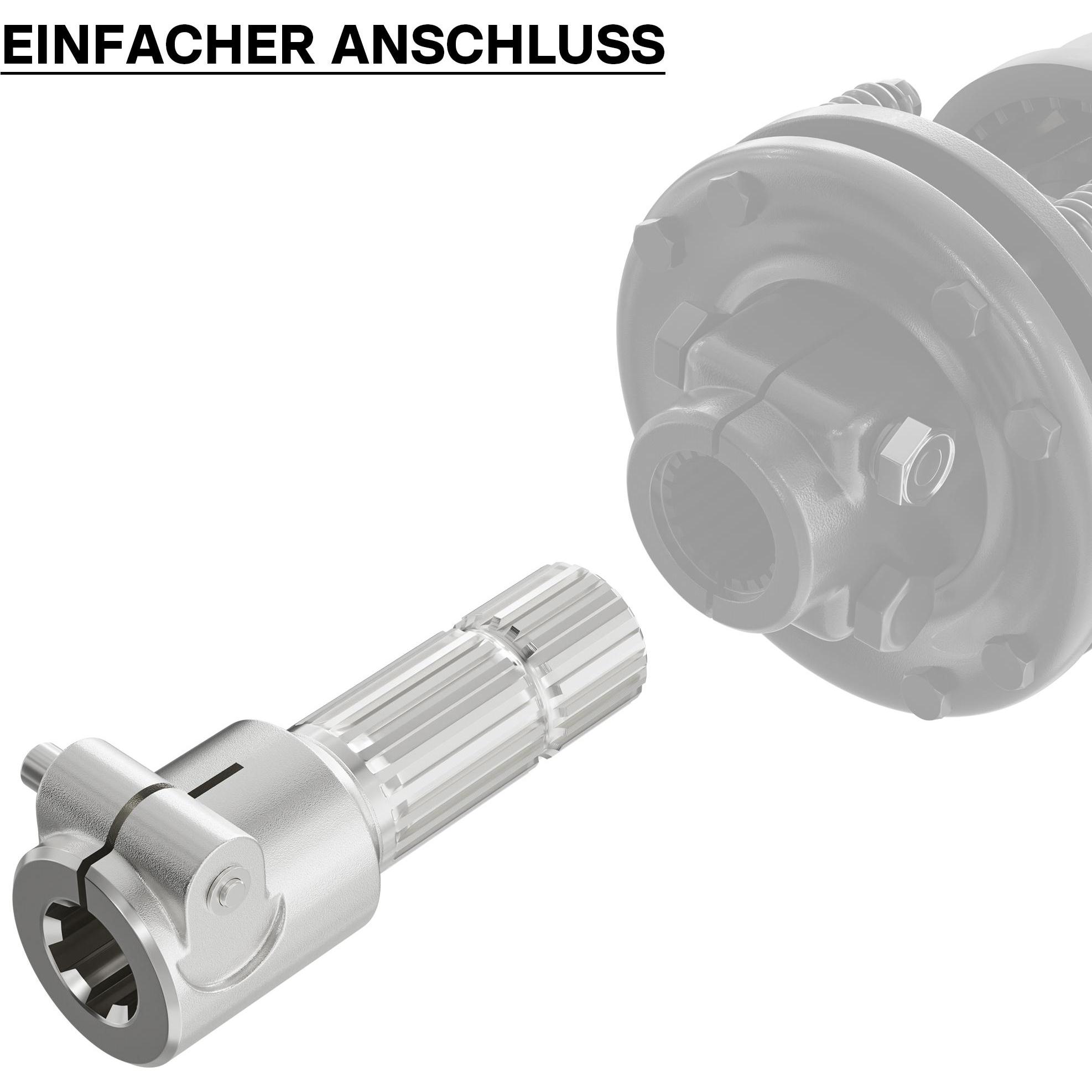 Wiltec Manchon Prise de force Cardan 175mm Logement pour arbre cannelé 1  3/8