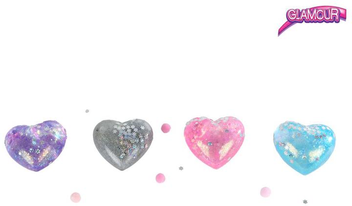 Quetschball Herz mit Glitzer