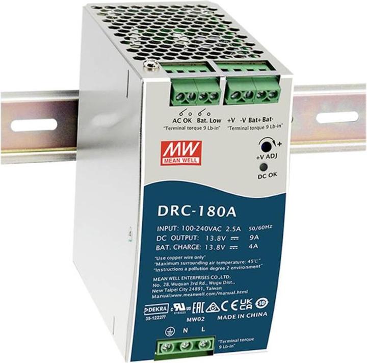 MeanWell Mean Well DIN rail power supply 9 A 179.4 W Number of outputs:2 x In