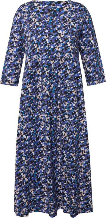 Actual product image Ulla Popken Dot Print Empire Knit A-line Pocket Dress (60)