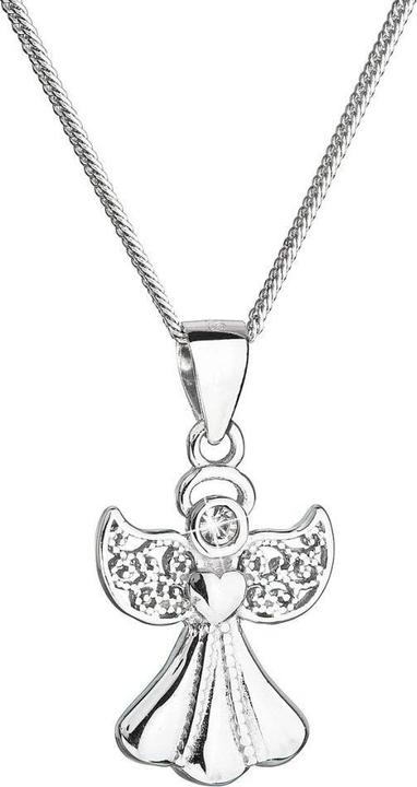 Image du produit Evolution Group Silver Angel Necklace With Swarovski Crystal (Argent)