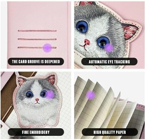 Actual product image iLike Nimmy 2in1 Set notebook + pen pink Big Eyed Pet 2.0 Cat