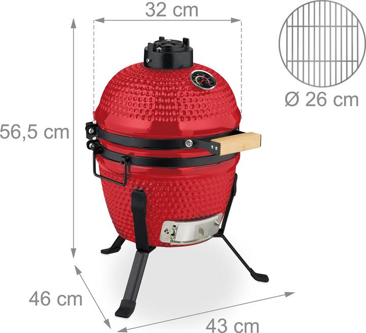 Produktbild Relaxdays Kamado-Grill (260 mm)