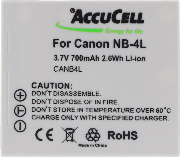 Actual product image Canon NB-4L (Camera battery)
