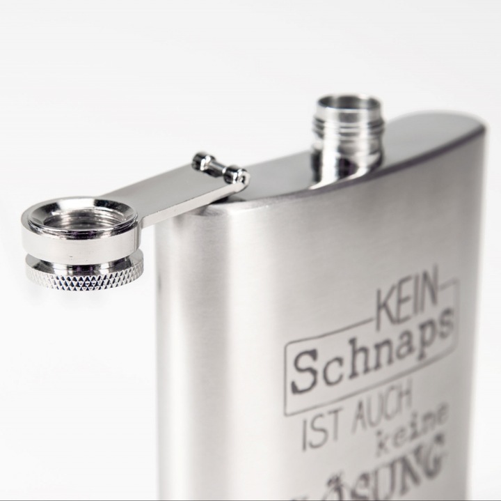 Actual product image Contento Hip flask 'No liquor...' (180 ml)