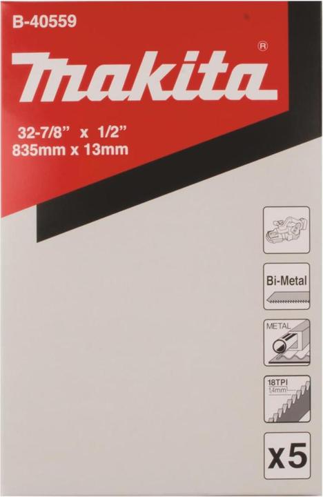 Actual product image Makita Cordless Bandsaw Blade 18TPI for DPB181