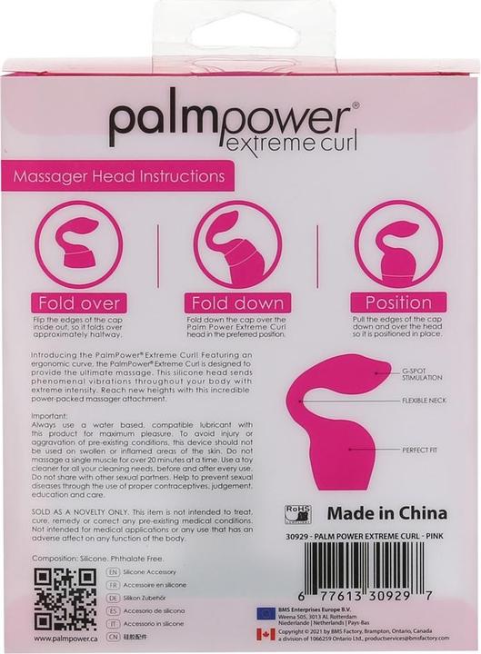 Productafbeelding Palm Power Extreme Curl Silicone Hulpstuk Roze