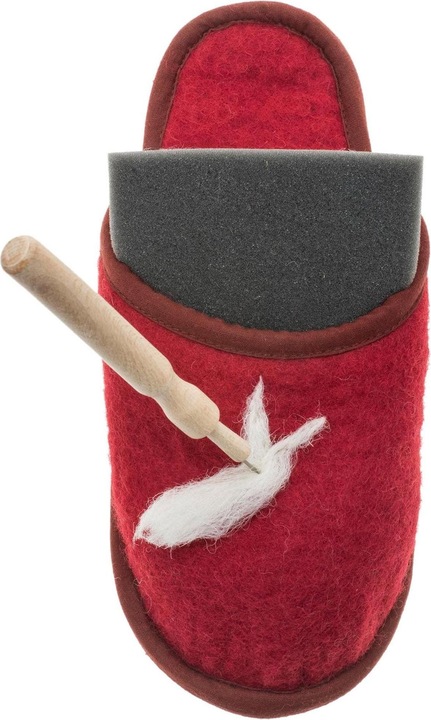Image du produit Glorex Pantoufles en feutre rouge, taille M