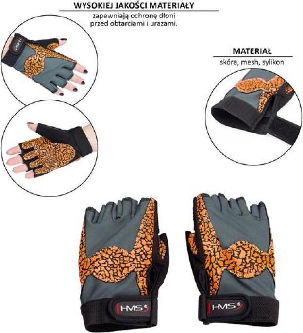 Produktbild HMS Turnhandschuhe Orange/Grau rM (M)