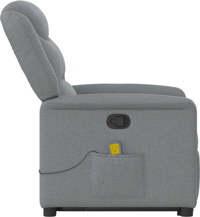 Immagine prodotto VidaXL Poltrona massaggiante con ausilio per la risalita Tessuto grigio chiaro