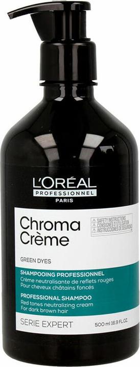 L'Oréal Professionnel CHROMA CRÈME green dyes professional shampoo 500 ml (500 ml, Flüssiges Shampoo)