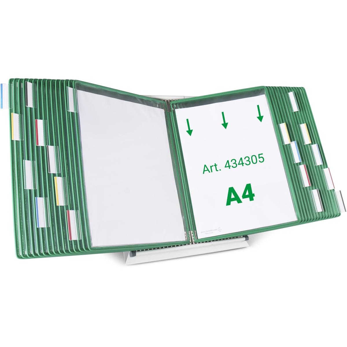 Tarifold, Informationsschild, Sichttafelsystem 434305 DIN A4 grün mit 30 St. Sichttafeln