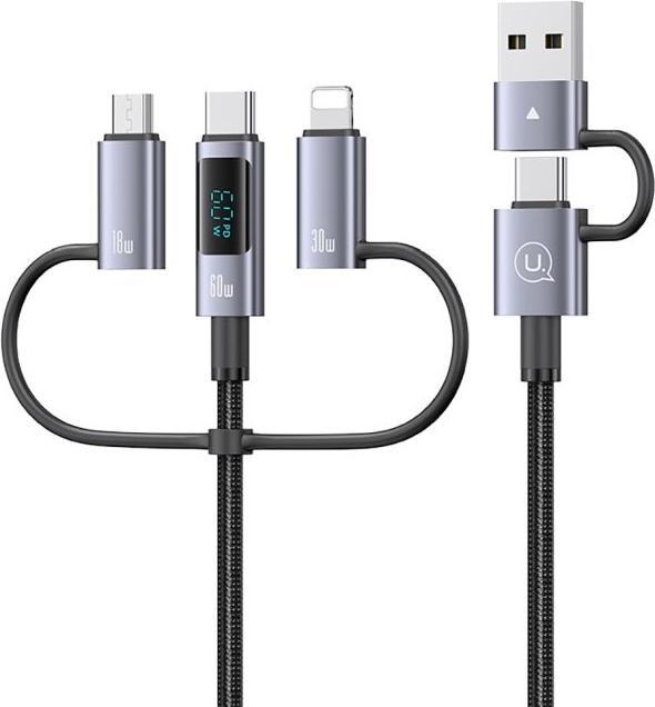 Usams Câble USB 6en1 (1.20 m, USB 2.0, 60 W)