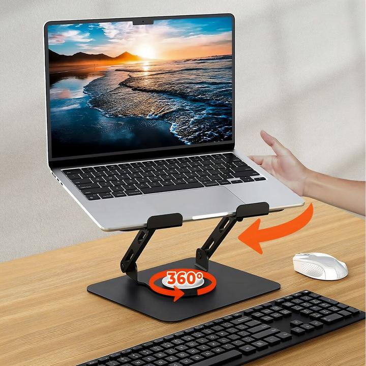 Produktbild Media-Tech Verstellbarer drehbarer ergonomischer Laptopständer 10–17” LAPTOP STAND ROTO MT2662