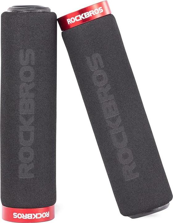 Produktbild Rockbros BT1001BKRD sponge bicycle handlebar grips - black and red