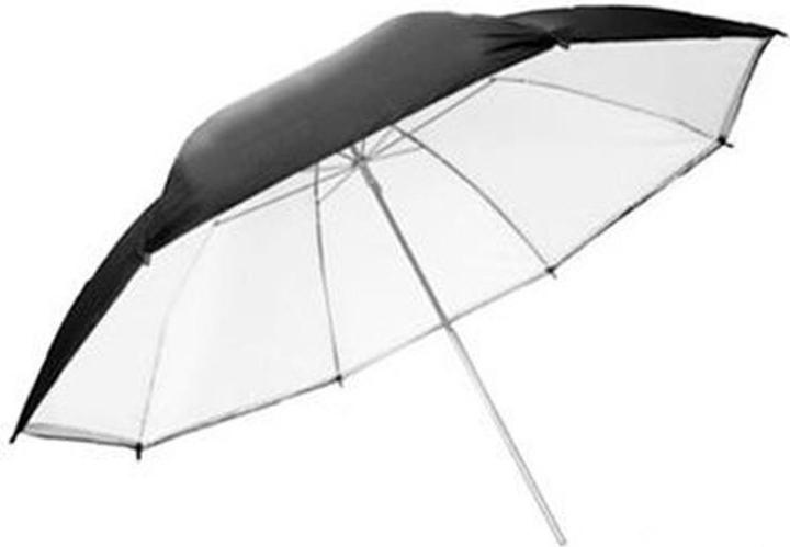 Produktbild Falcon Eyes Jumbo Reflexschirm URN-T86TSB1 Diffuss Weiss + Silber/Schwarze Hülle 216 cm (Schirm, 216 cm)