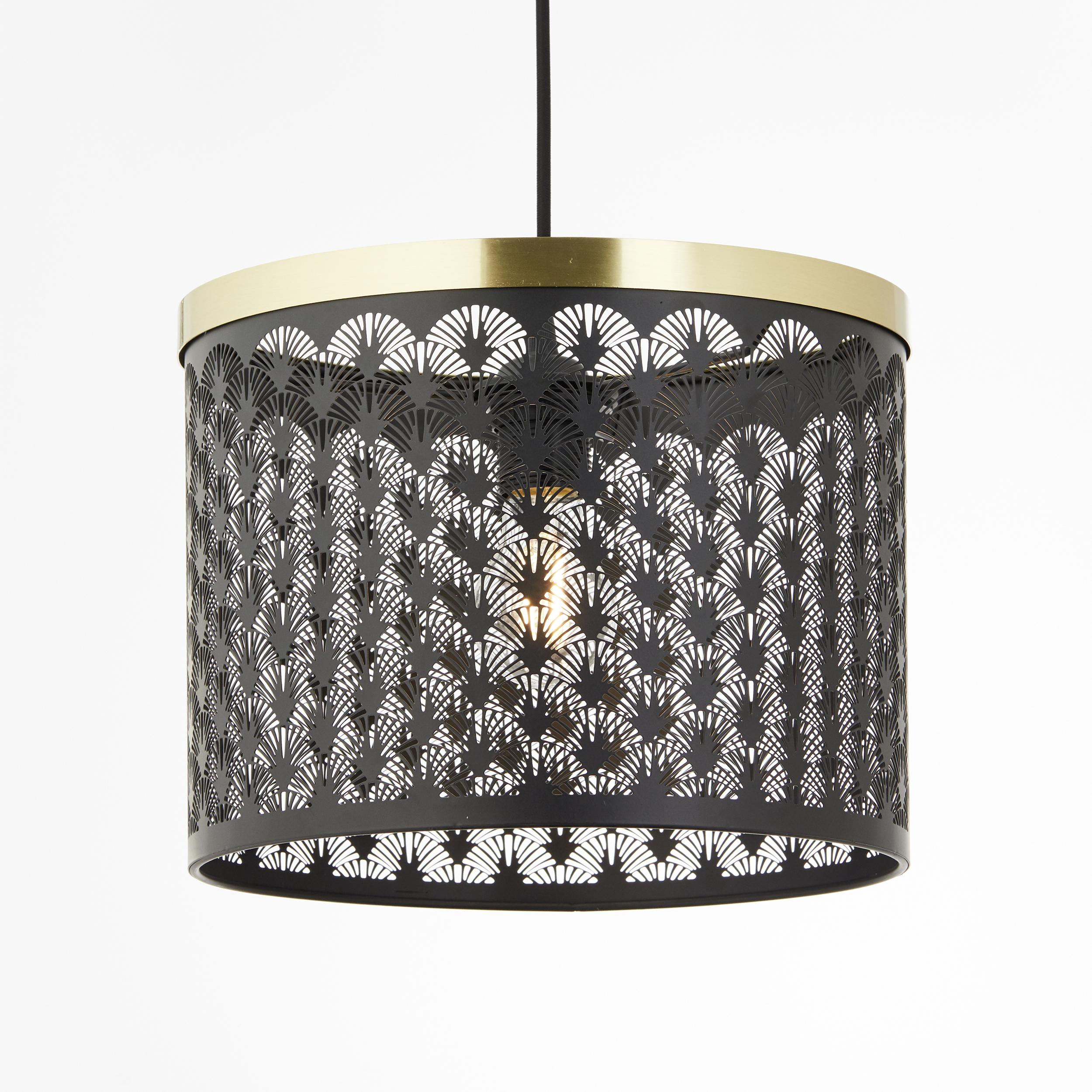 Thumbnail - Brilliant, Pendelleuchte, Neolia Pendelleuchte 30cm schwarz gold Metall 1x A60, E27, 40 W, Gee (E27)