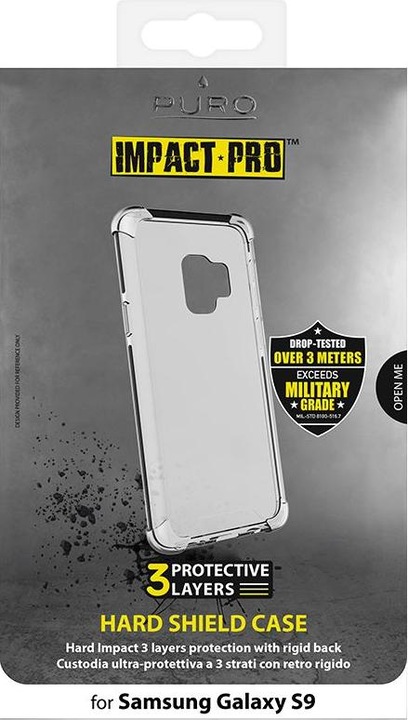 Immagine prodotto Puro Impact Pro Hard Shield - Custodia per Samsung Galaxy S9 (nero) (Samsung Galaxy S9+)